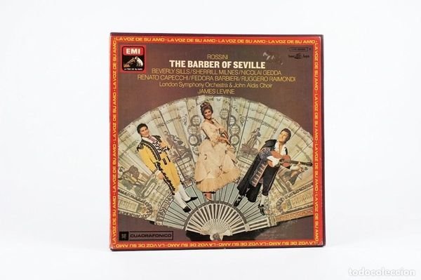 Rossini el barbero de sevilla - beverly sills nicolai gedda - caja 3 lp - la voz de su amo angel