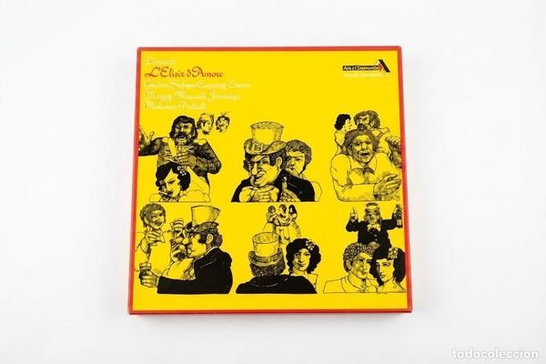 Donizetti l'elisir d'amore - di stefano gueden - caja vinilos lp opera - ace of diamonds 1973