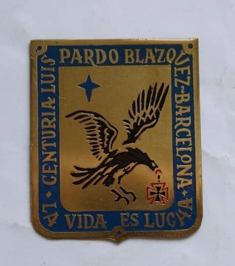 CENTURIA LUIS PARDO BLAZQUEZ- BARCELONA - LA VIDA ES LUCHA- 4,6 cm X 5