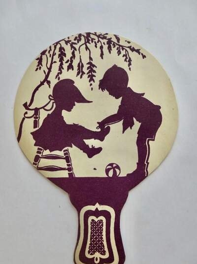 Antigua publicidad - abanico troquelado- romea- quina nit